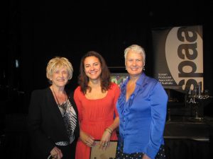 Natalie Miller, Rachel Okine and Tania Chambers at inaugural Natalie Miller Fellowship announcement